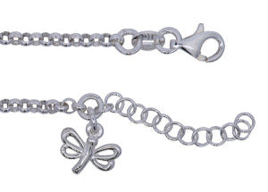 S/S Belcher Anklet With Butterfly
