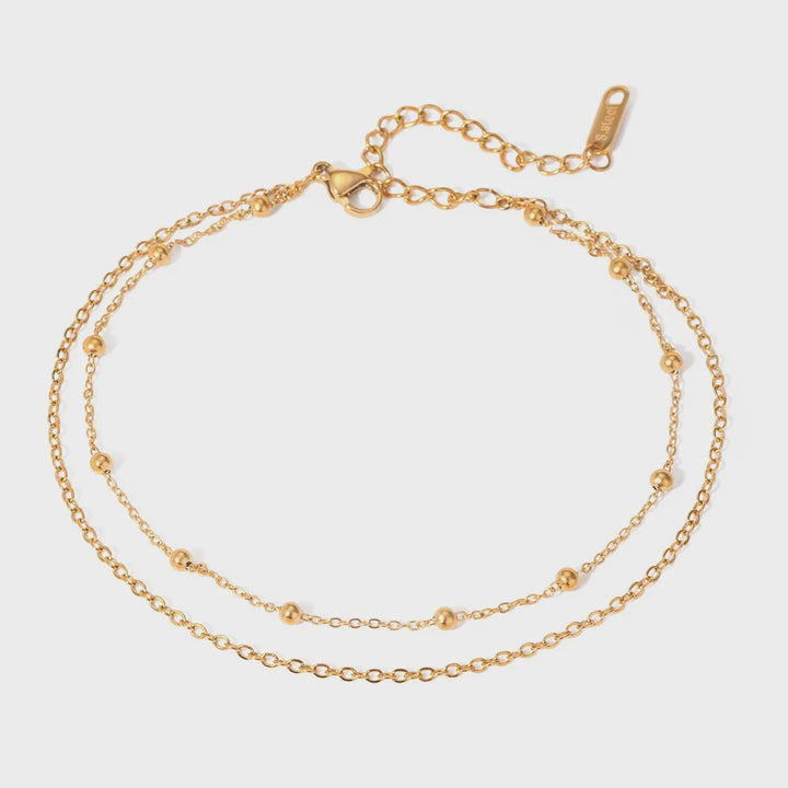 Boho & Mala 18K Gold / Stainless Steel Anklet