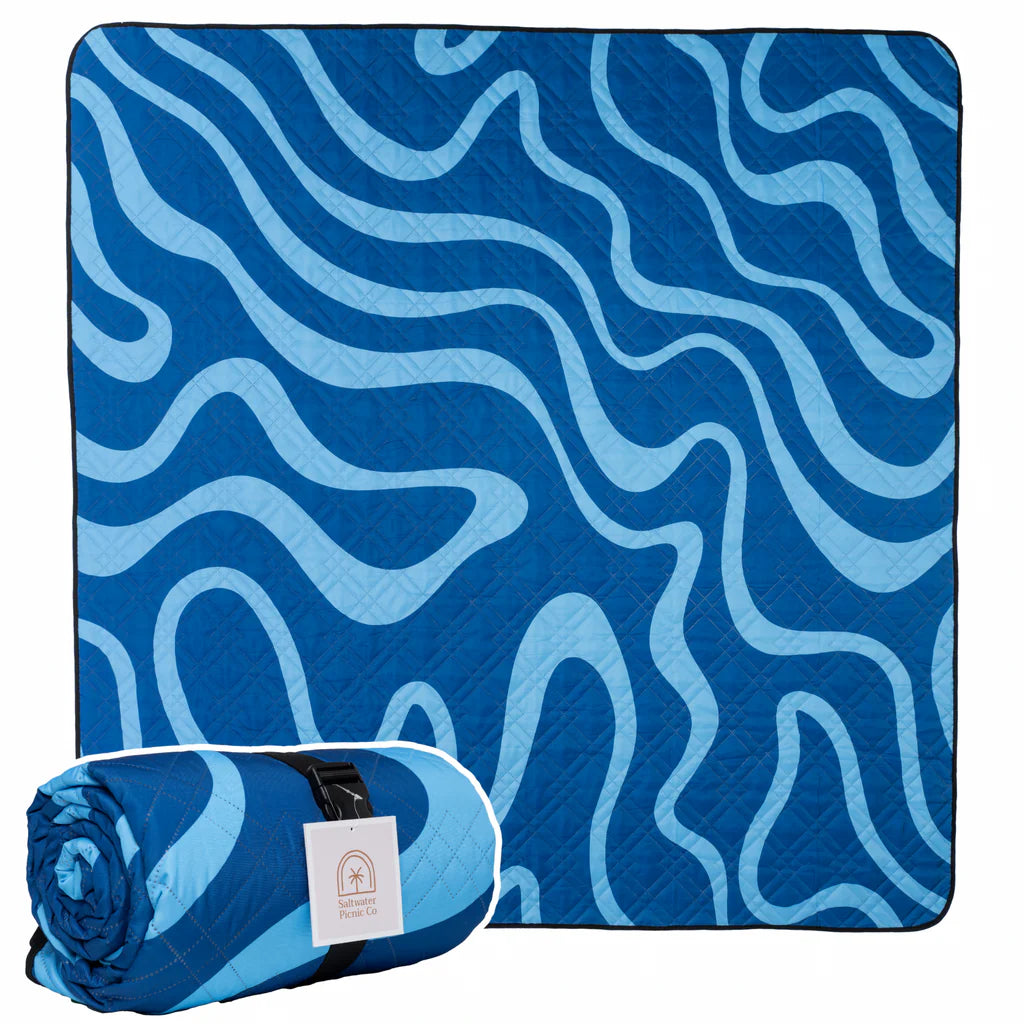 Saltwater Ocean Ripple Picnic Rug