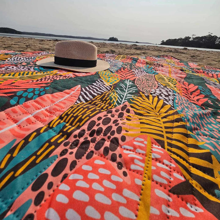 Saltwater Bright Leaves Picnic Rug