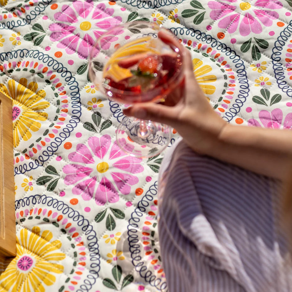 Saltwater Lemoncello Blush Picnic Rug