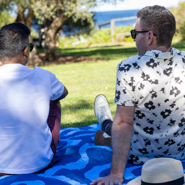 Saltwater Ocean Ripple Picnic Rug