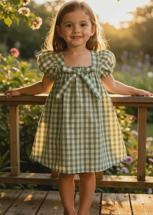 Green Gingham Dress