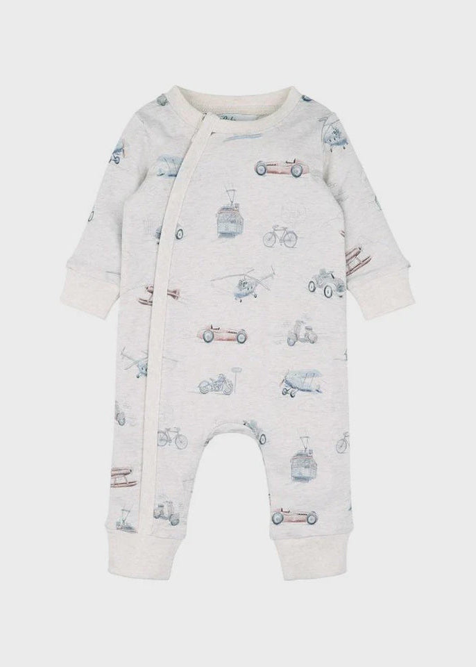 Finley Print LS Zip Romper