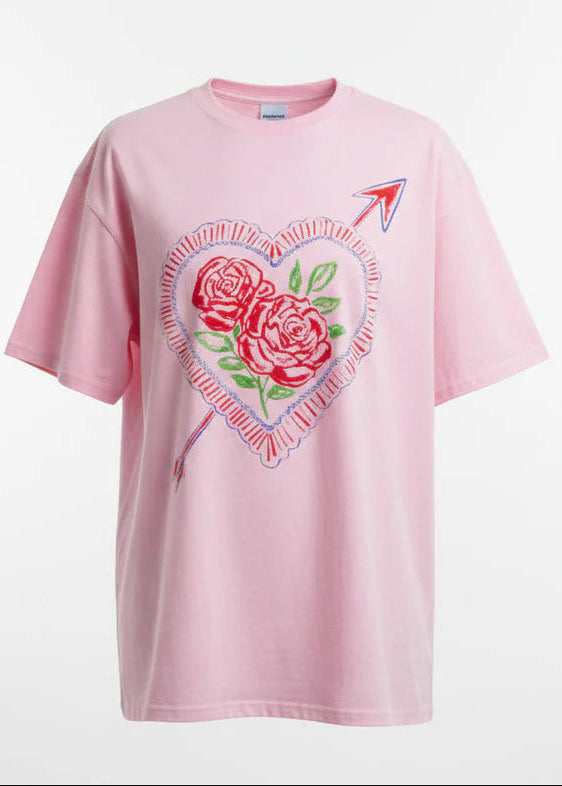 Pink Heart Roses Tee