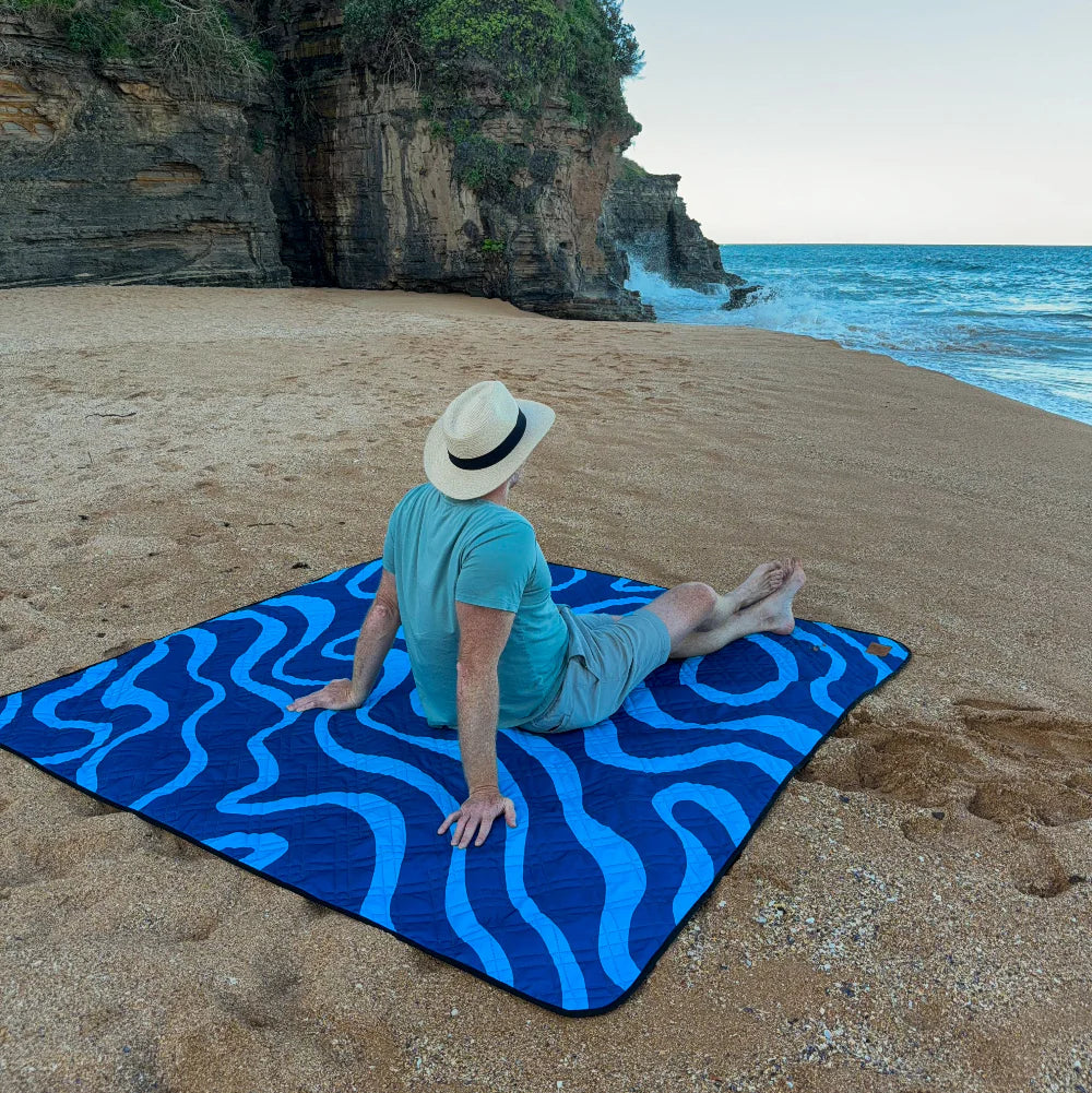 Saltwater Ocean Ripple Picnic Rug