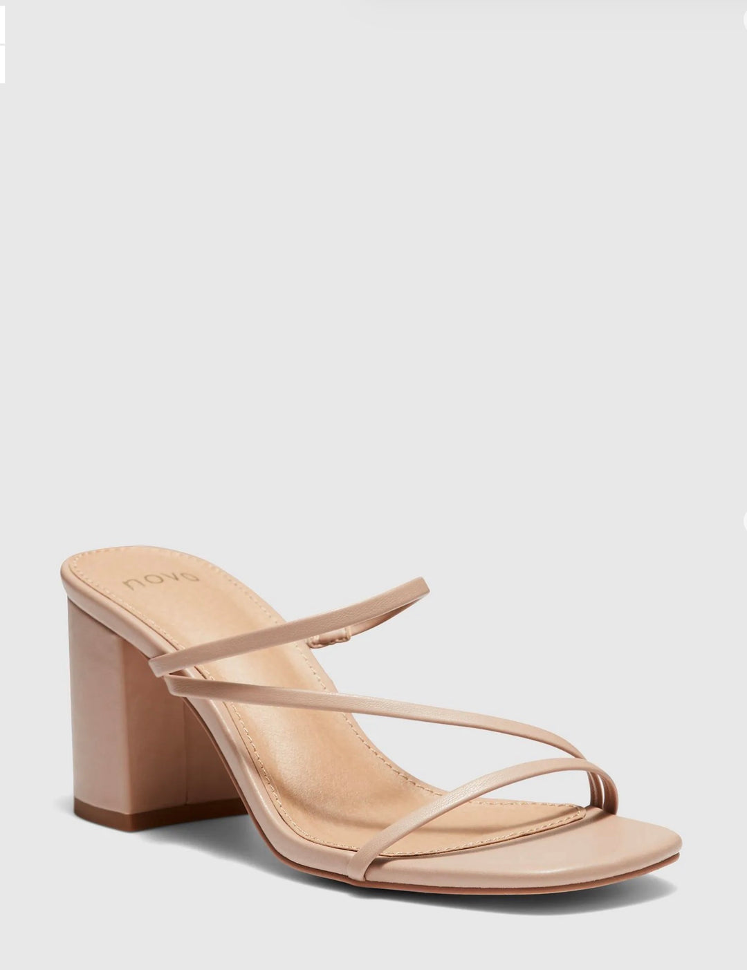 NOVO Nata Block Heels Nude