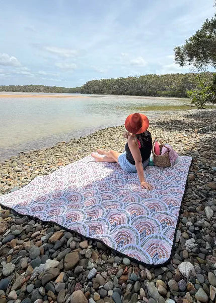 Saltwalter Picnic Co Peacock Picnic Rug