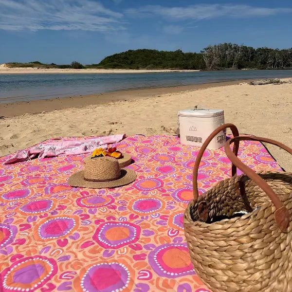 Saltwater Summer Rock Pools Picnic Rug