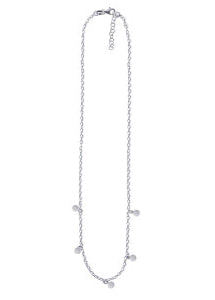 S/S Italian Diamond Cut Cable Necklet With Small Round Discs