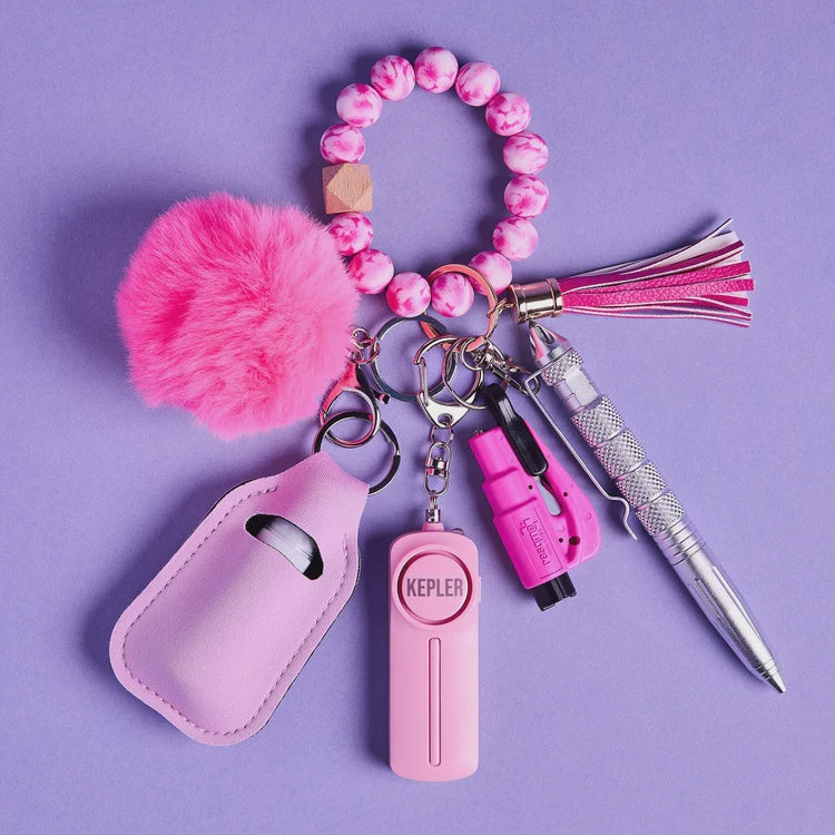 KEPLER Safety Keychain I Pink Sassy B!tch Beaded