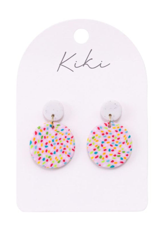 KiKi Round Confetti Earrings