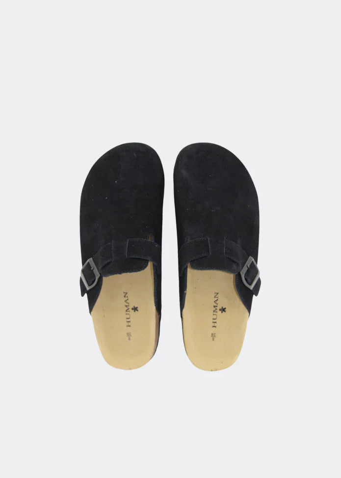 Lara Slide  - Black Suede