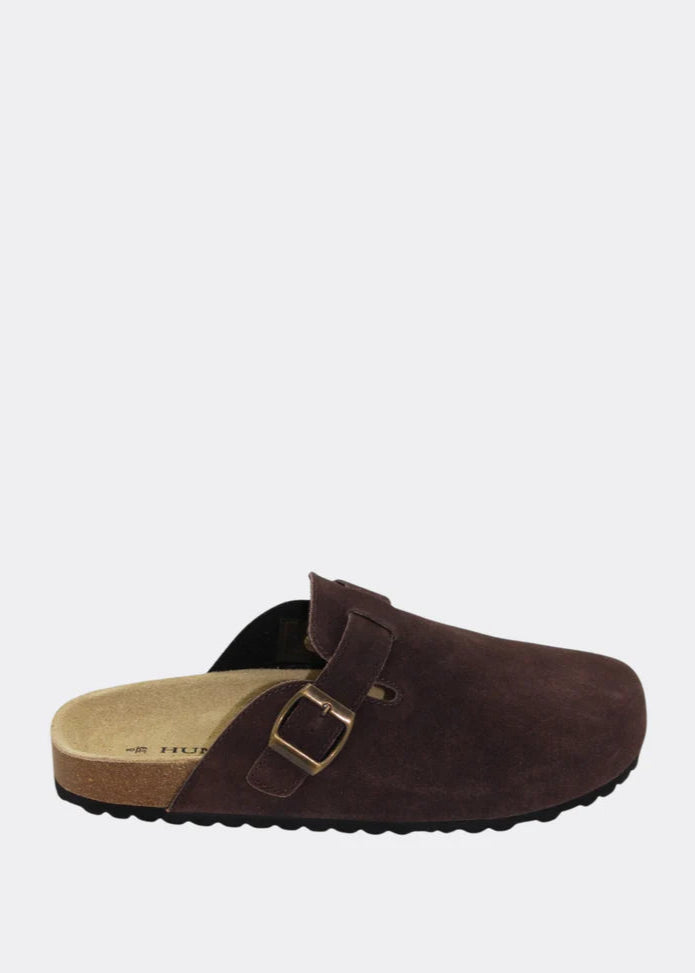 Lara Slide - Chocolate Suede