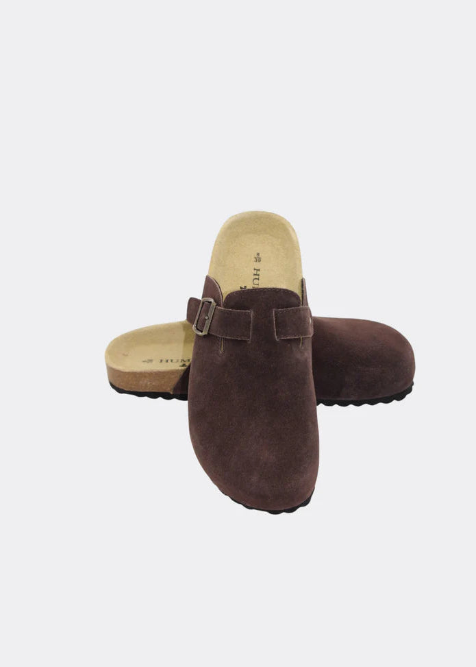 Lara Slide - Chocolate Suede