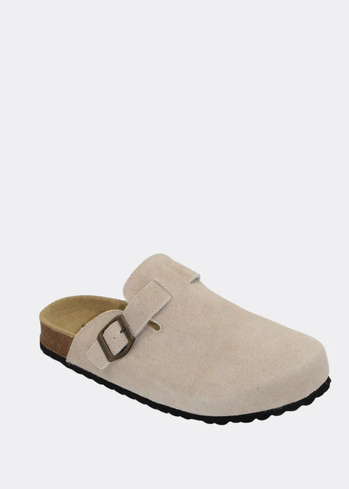 Lara Slide - Sand Suede