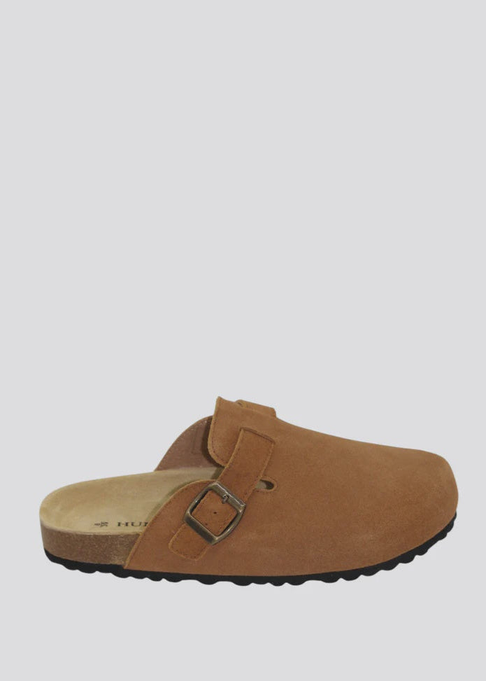 Lara Slide - Tan Suede