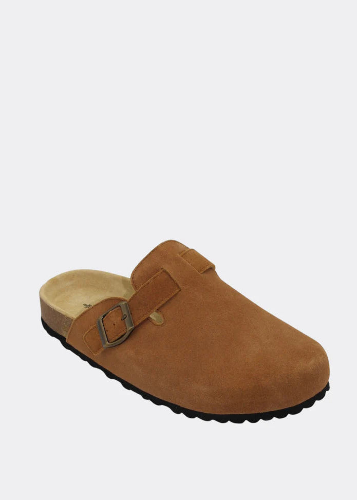 Lara Slide - Tan Suede