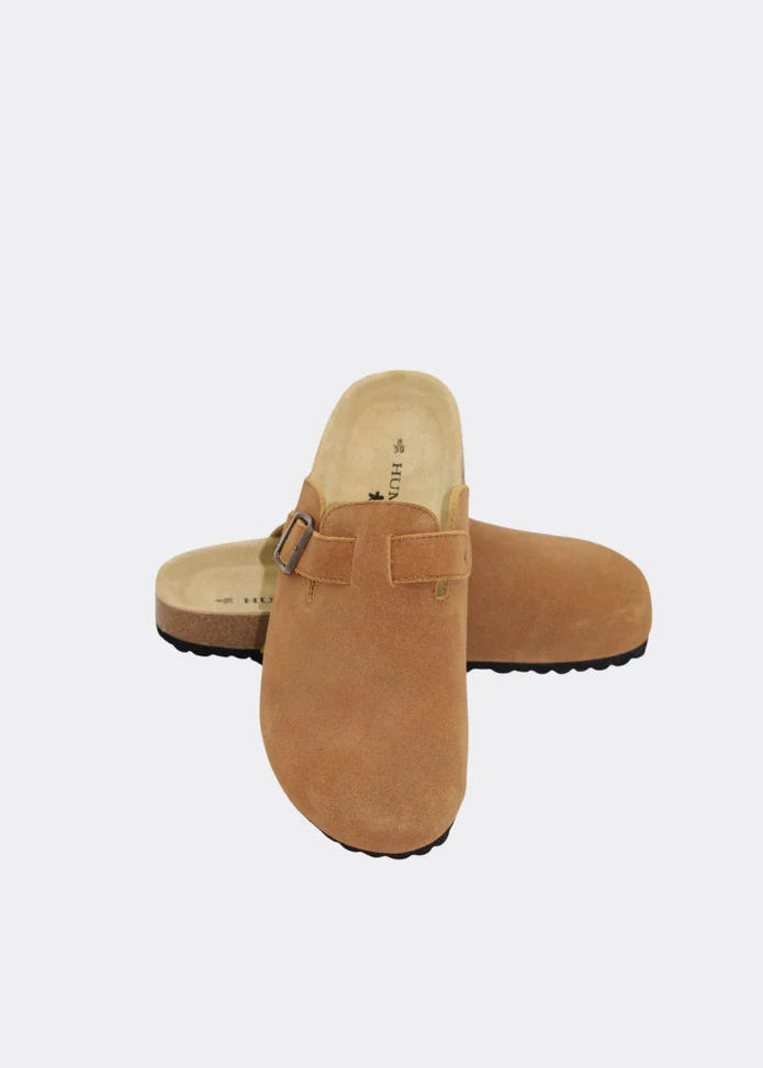 Lara Slide - Tan Suede