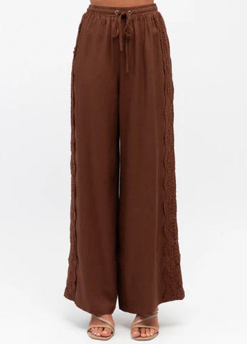 Simone Lace Trim Pants