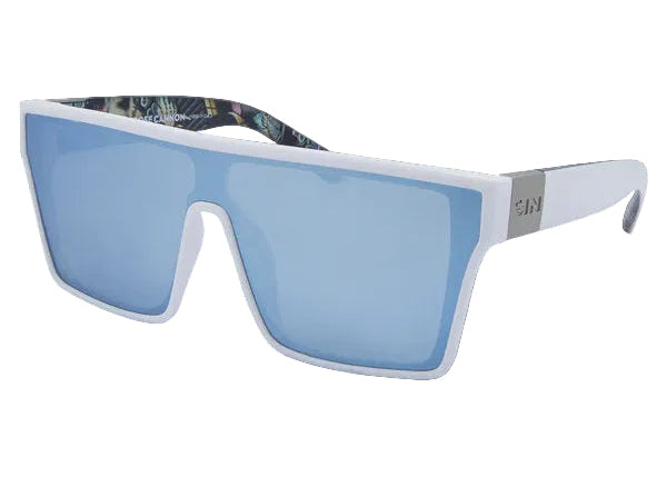 LOOSE CANNON White - Blue Flash Mirror Sunglasses