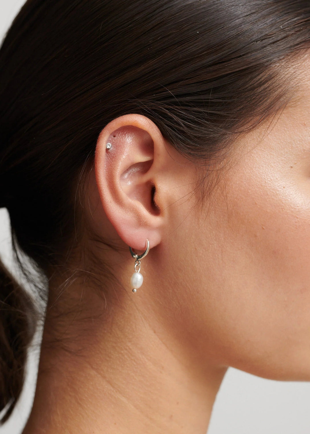 Daphne Silver Plated Pearl Earrings
