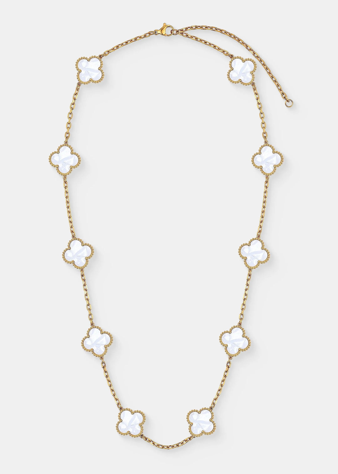CHARLOTTE 18K Gold Plated Necklace White