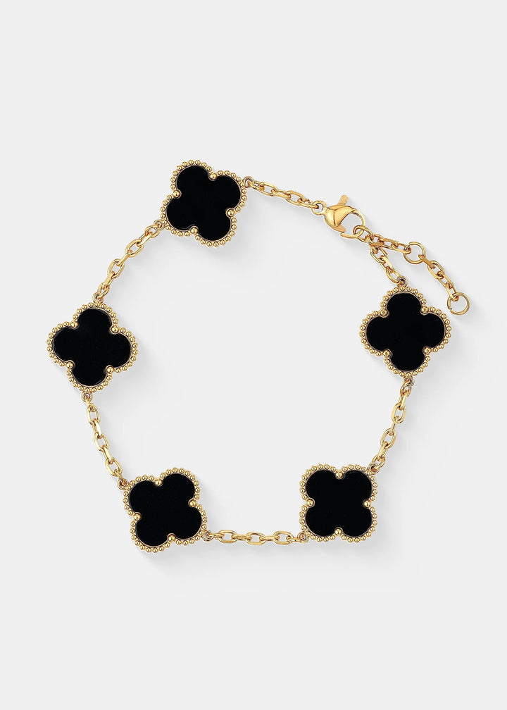 CHARLOTTE 18K Gold Plated Bracelet Black