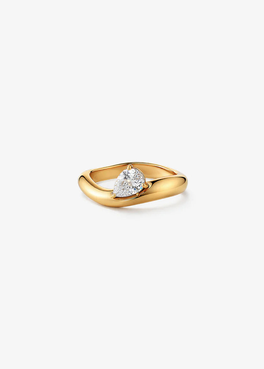 MONET Crystal 18K Gold Plated Ring