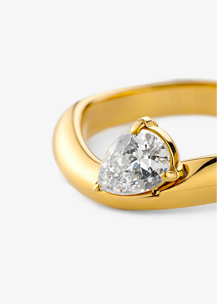 MONET Crystal 18K Gold Plated Ring