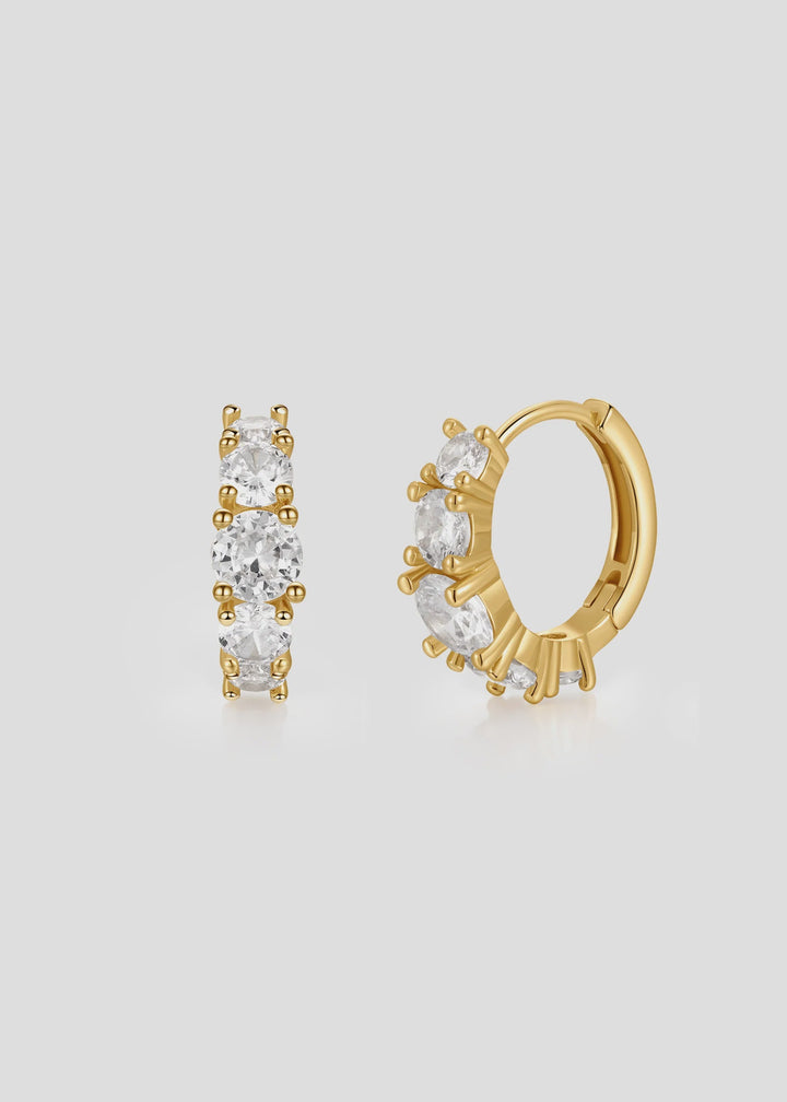 Birch Crystal 18k Gold Plated Earrings