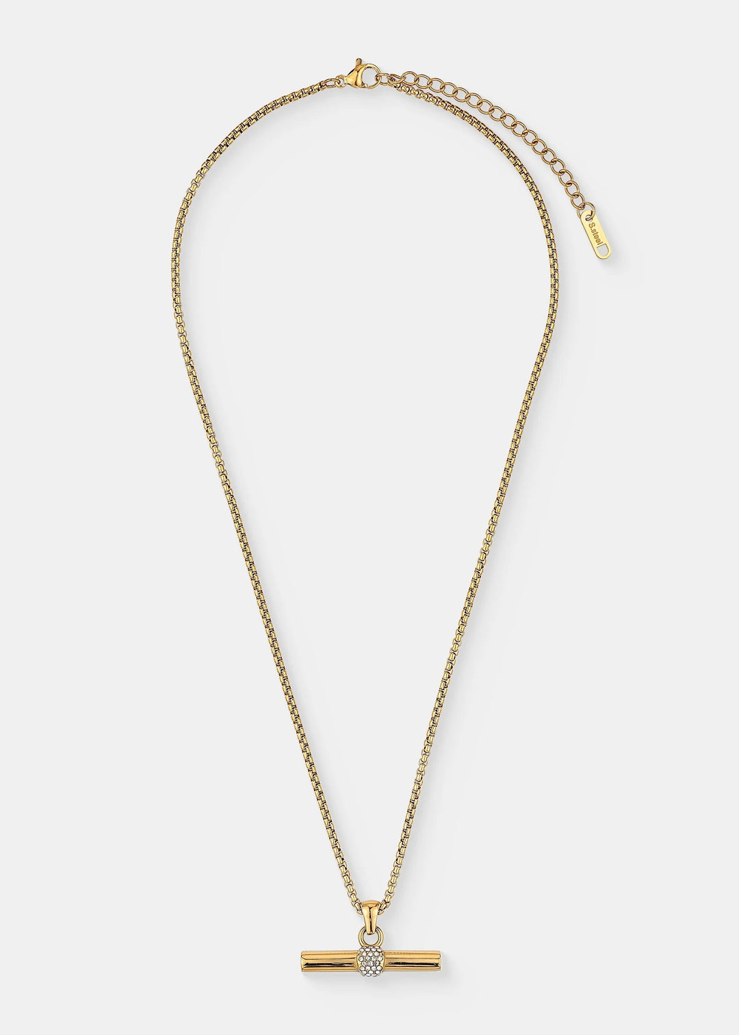 VIVIENNE T-BAR 18K GOLD PLATED NECKLACE