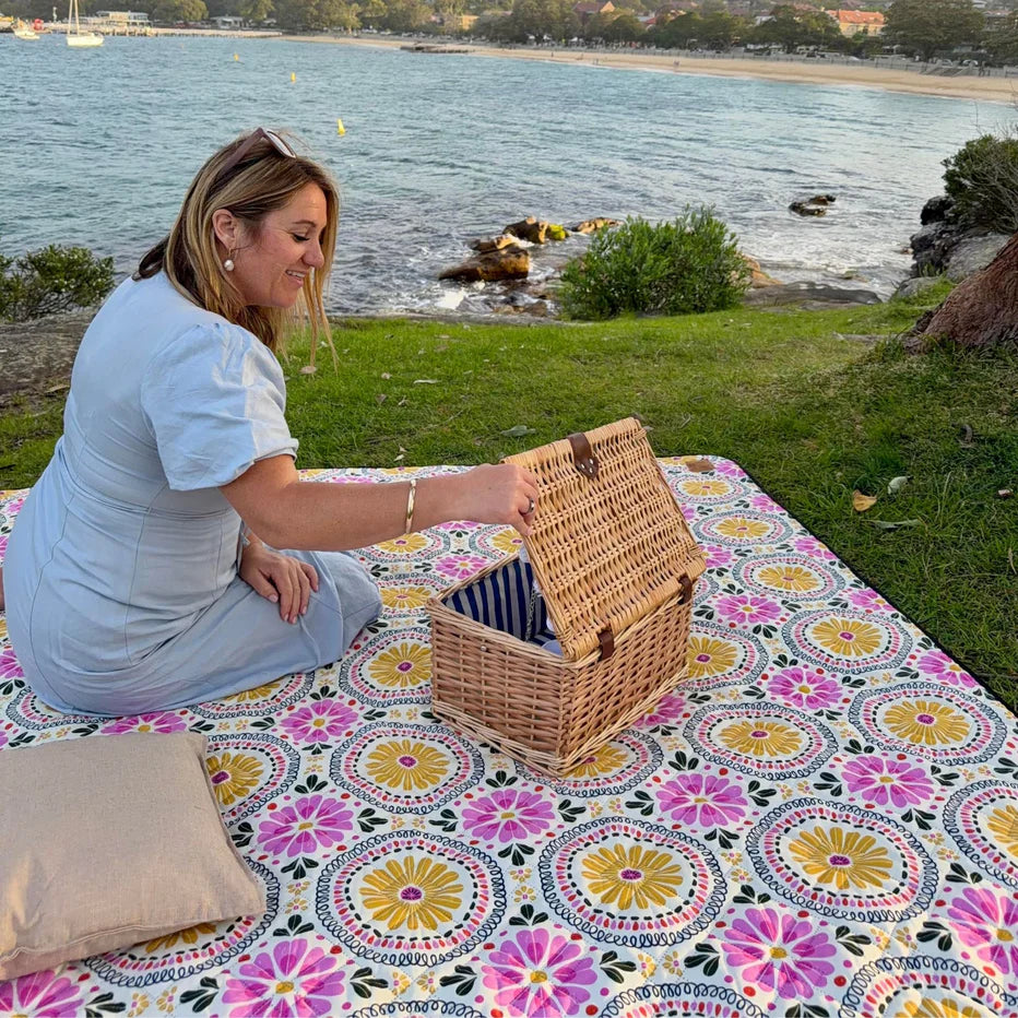 Saltwater Lemoncello Blush Picnic Rug