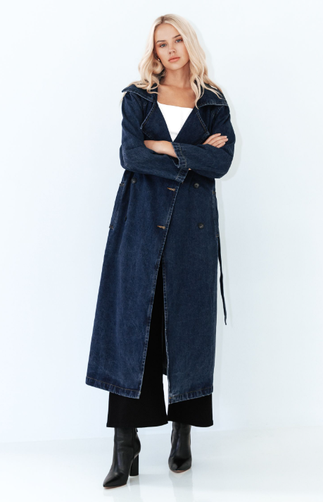 Fixated Denim Trench