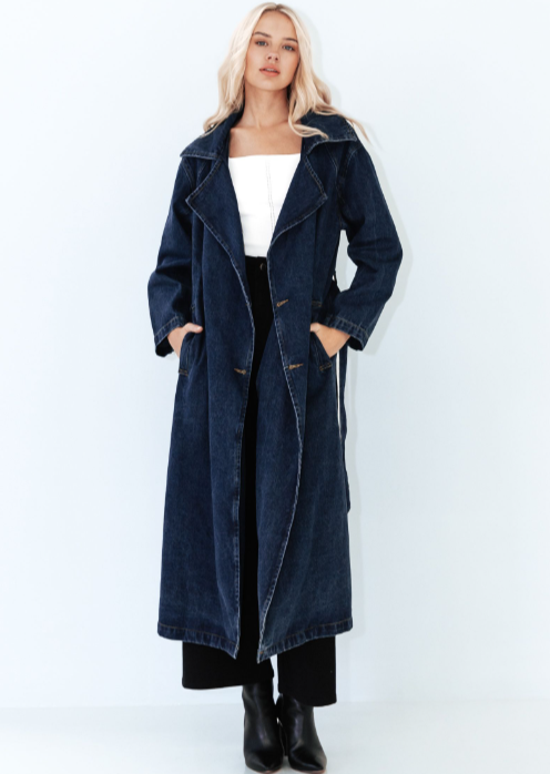 Fixated Denim Trench