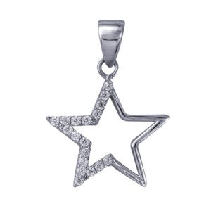 S/S Cz Star Necklace