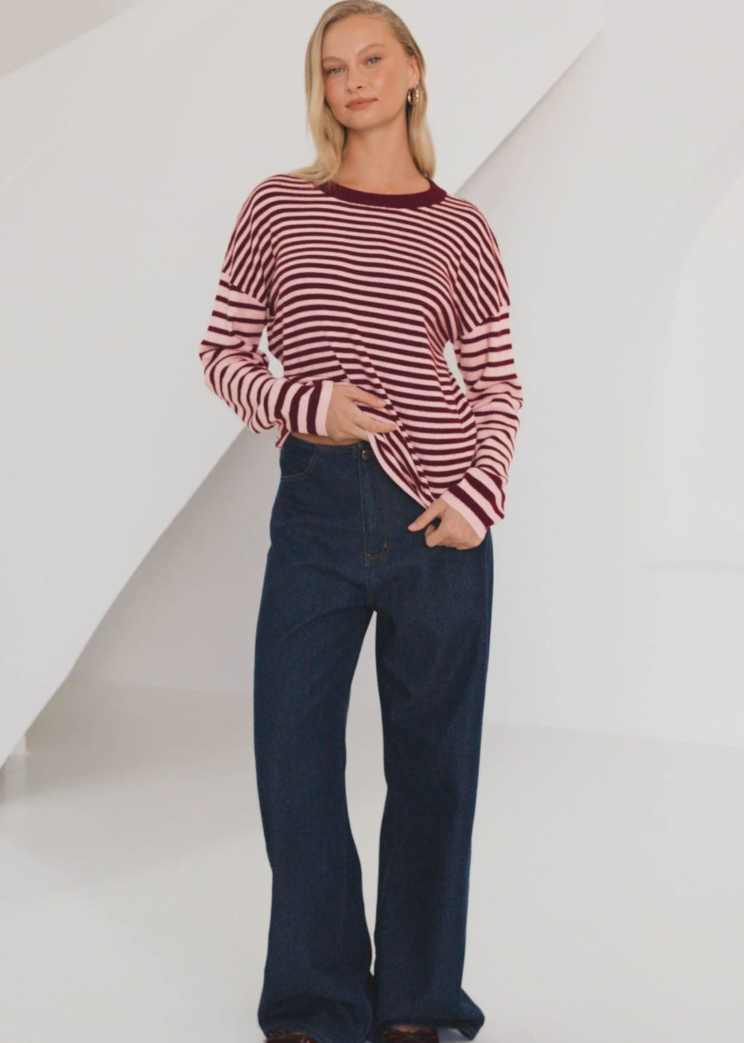 Rebecca Stripe Knit Top
