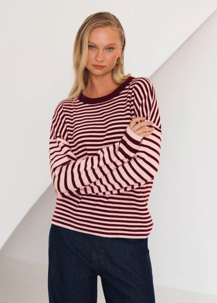 Rebecca Stripe Knit Top