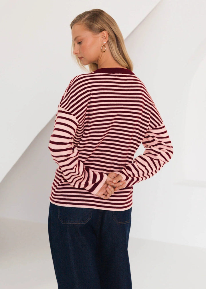 Rebecca Stripe Knit Top