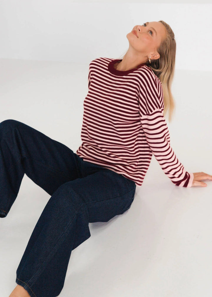 Rebecca Stripe Knit Top