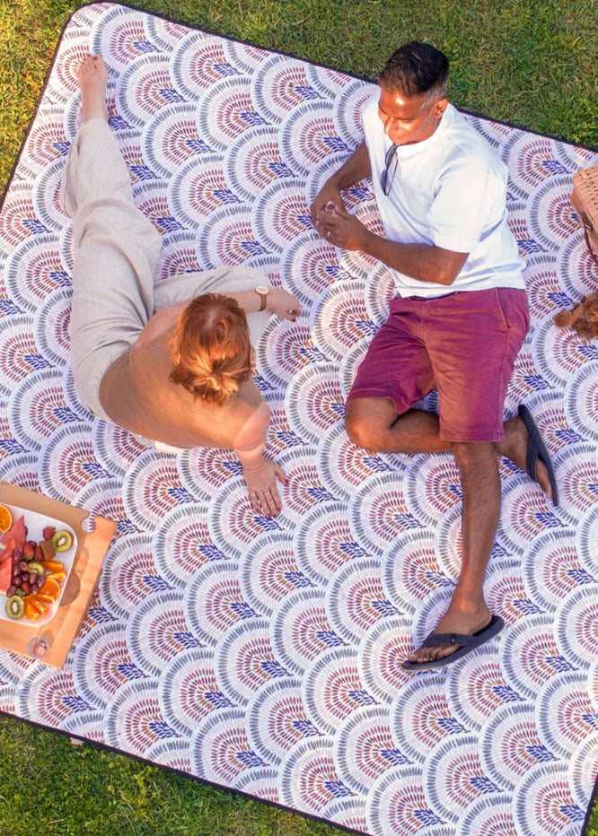 Saltwalter Picnic Co Peacock Picnic Rug