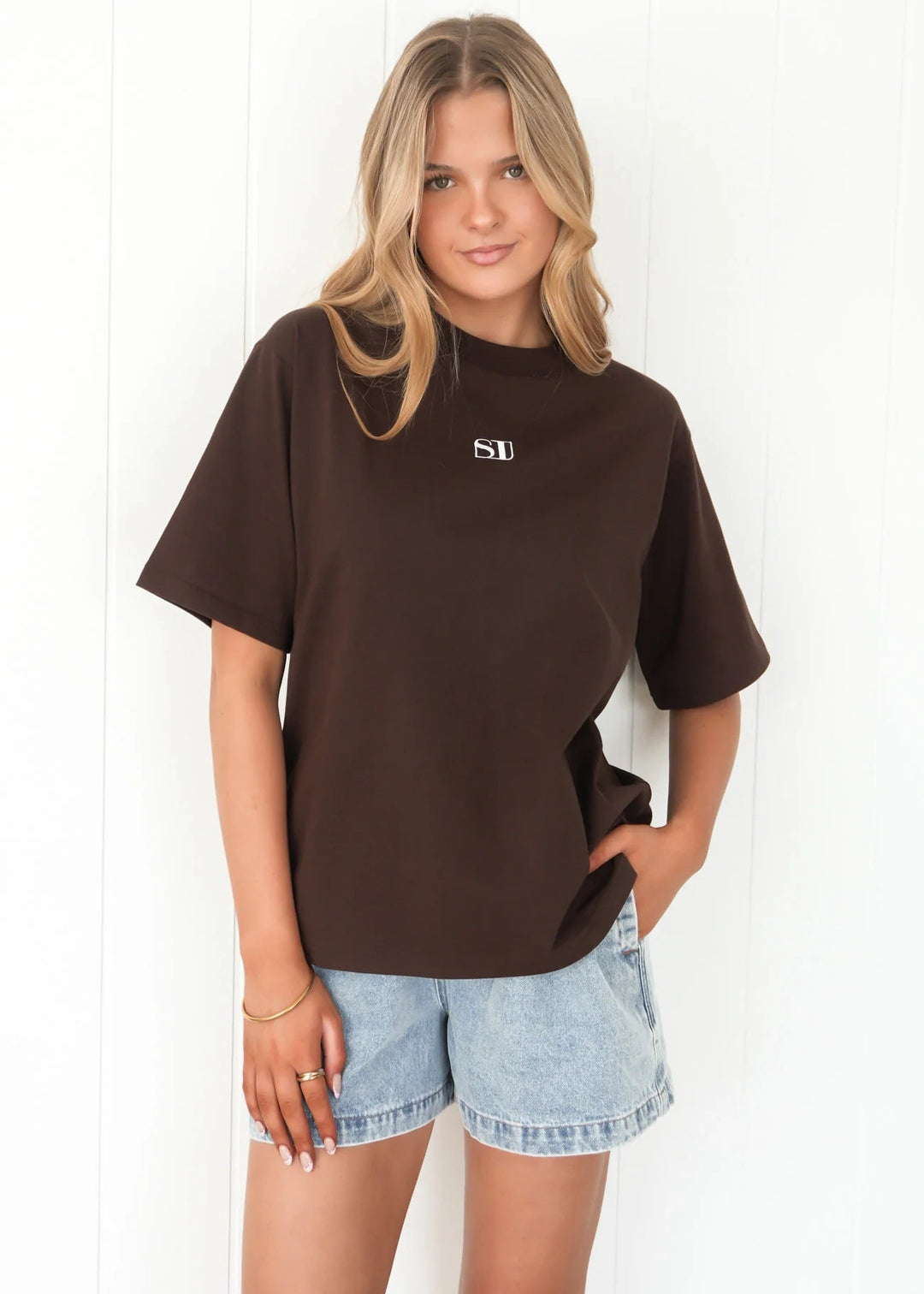 Silent Luxe Tee Chocolate
