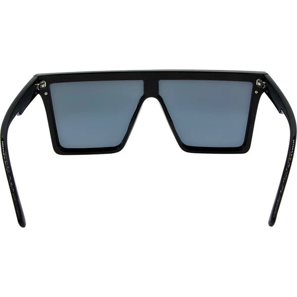 SIN THE BAR Black Matt Silver - Smoke Sunglasses
