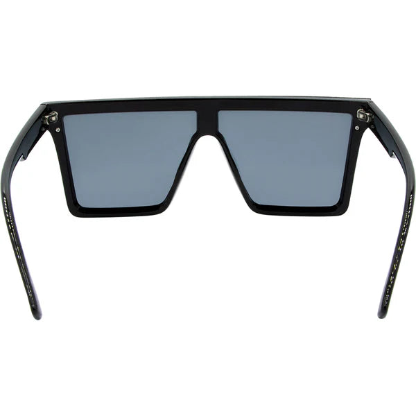 SIN THE BAR Black Shiny Silver - Smoke Sunglasses