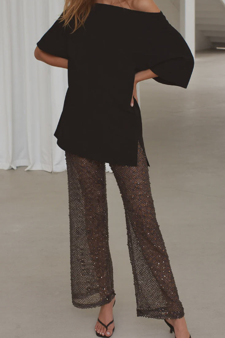 Black Sequins Pant