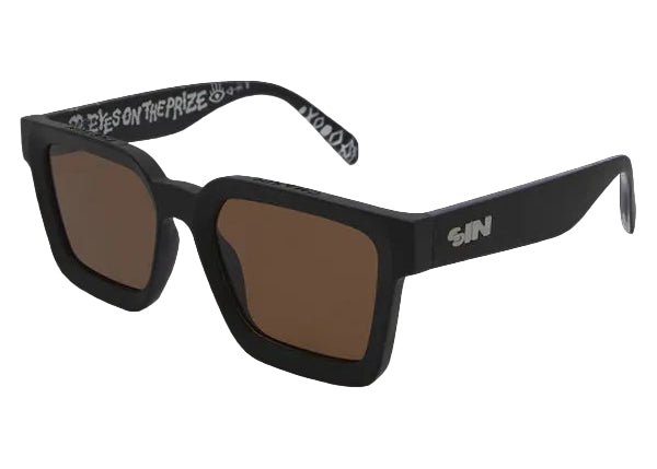 SIN TOPSHELF Matt Black - Brown Sunglasses