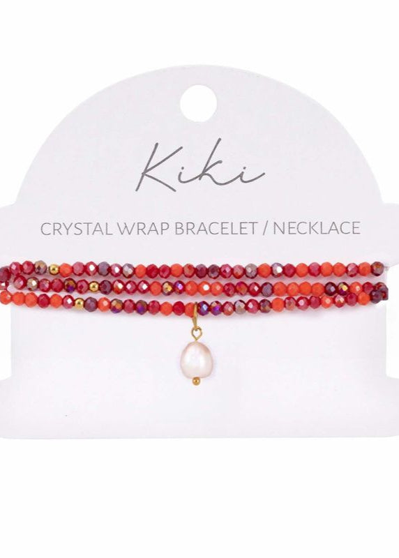KiKi Crimson Flame Crystal Wrap Jewellery