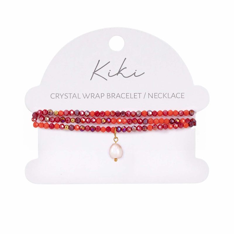 KiKi Crimson Flame Crystal Wrap Jewellery