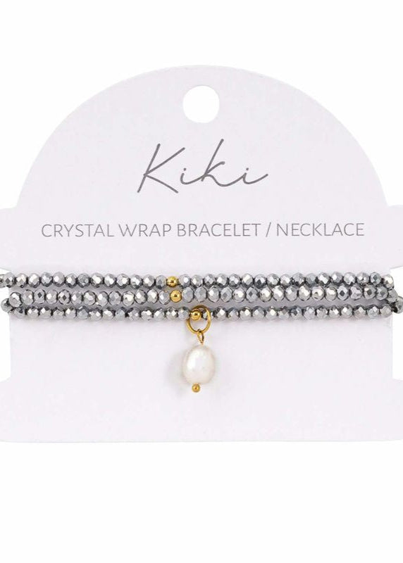 KiKi Silver Mist Crystal Wrap Jewellery