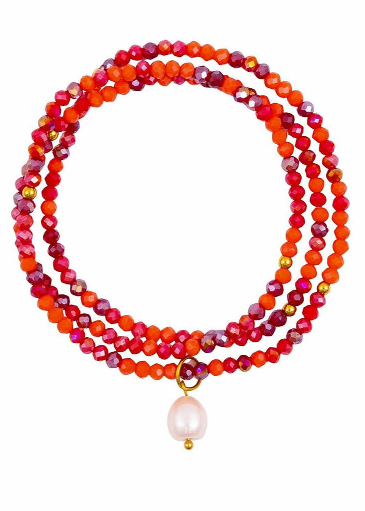KiKi Crimson Flame Crystal Wrap Jewellery